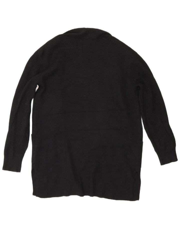 Marks & Spencer Womens Longline Cardigan Sweater UK 10 Small Black
