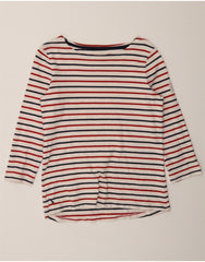 JOULES Womens Top 3/4 Sleeve UK 12 Medium  Multicoloured Striped Cotton