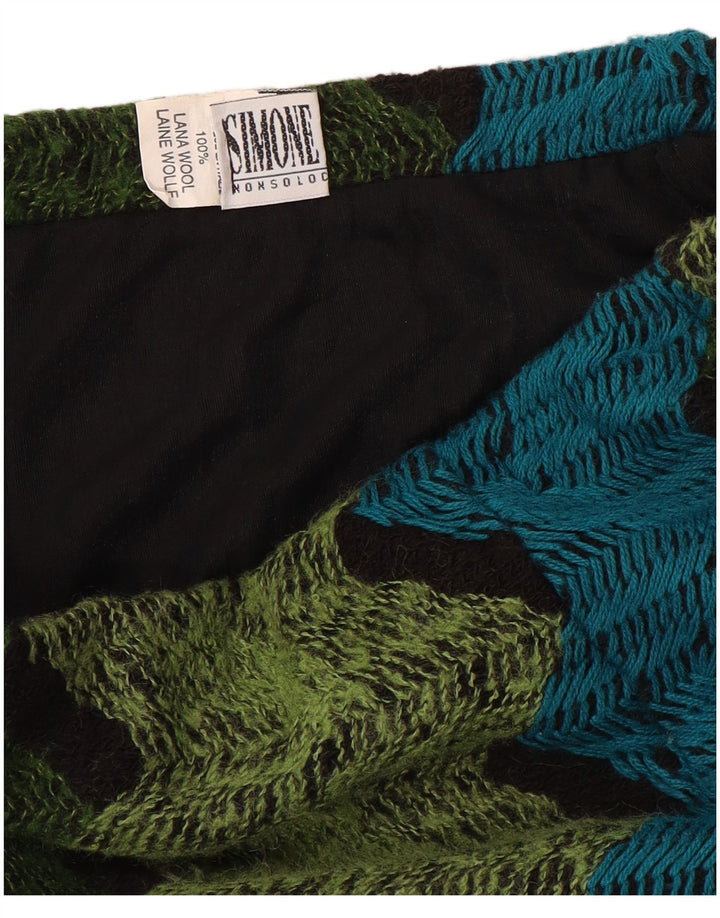 Simone Womens Maxi Skirt W30 Medium Multicoloured Chevron Wool
