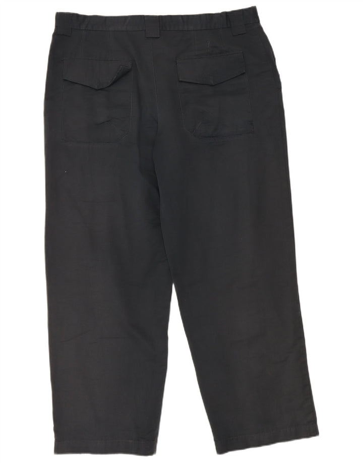 Marks & Spencer Mens Blue Harbour Straight Chino Trousers W36 L29 Navy