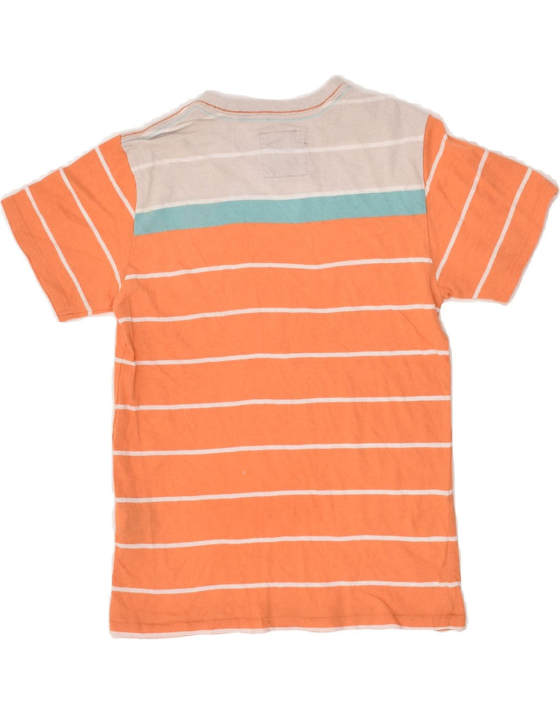 CALVIN KLEIN JEANS Boys T-Shirt Top 6-7 Years XL Orange Striped Cotton | Vintage Calvin Klein Jeans | Thrift | Second-Hand Calvin Klein Jeans | Used Clothing | Messina Hembry 