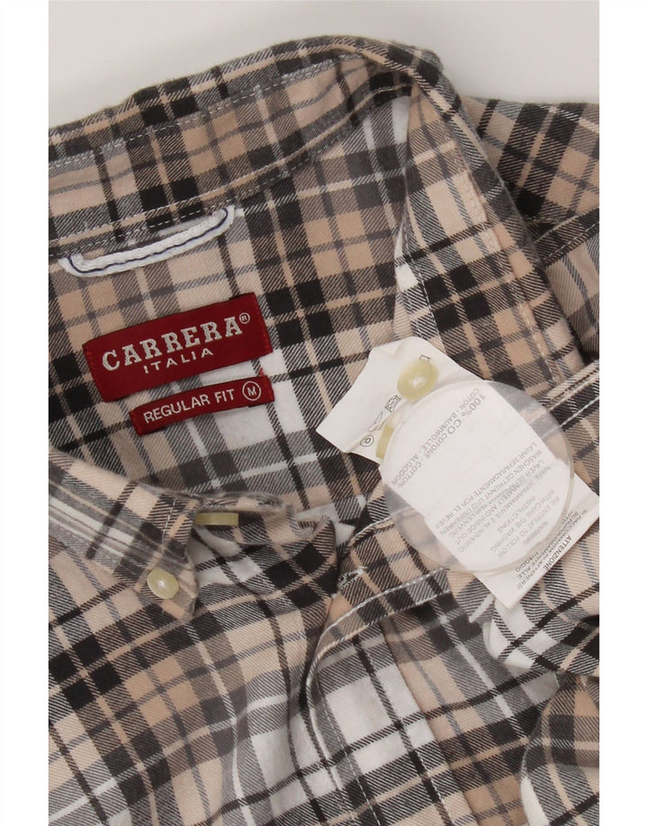 Carrera Mens Regular Fit Flannel Shirt Medium Multicoloured Check Cotton