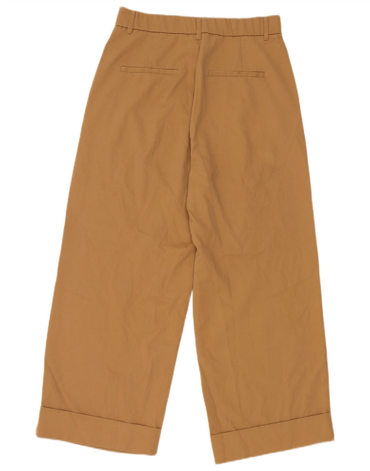ZARA Womens Wide Leg Chino Trousers Medium W30 L26 Beige