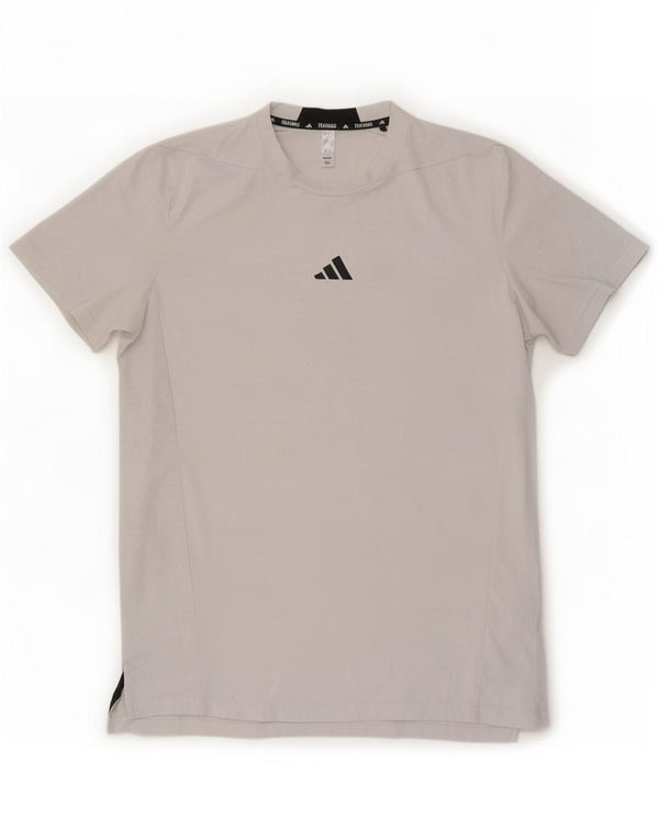 Adidas Mens T-Shirt Top Large Grey Polyester