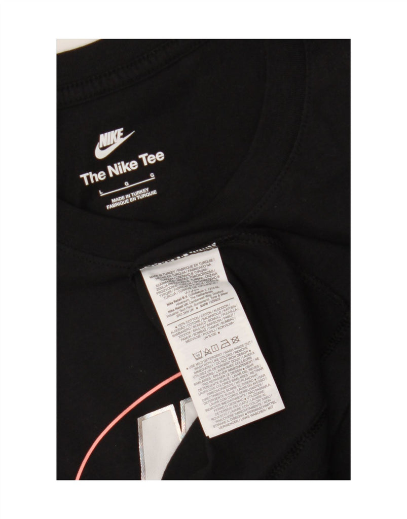 NIKE Mens Graphic T-Shirt Top Large Black Cotton Vintage Nike and Second-Hand Nike from Messina Hembry 