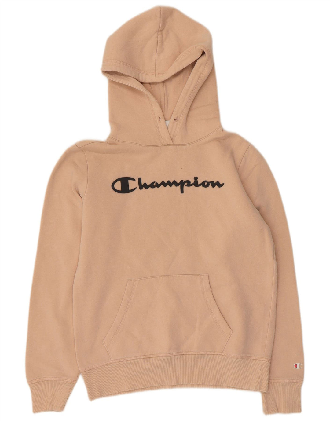 CHAMPION Womens Graphic Hoodie Jumper UK 12 Medium Pink