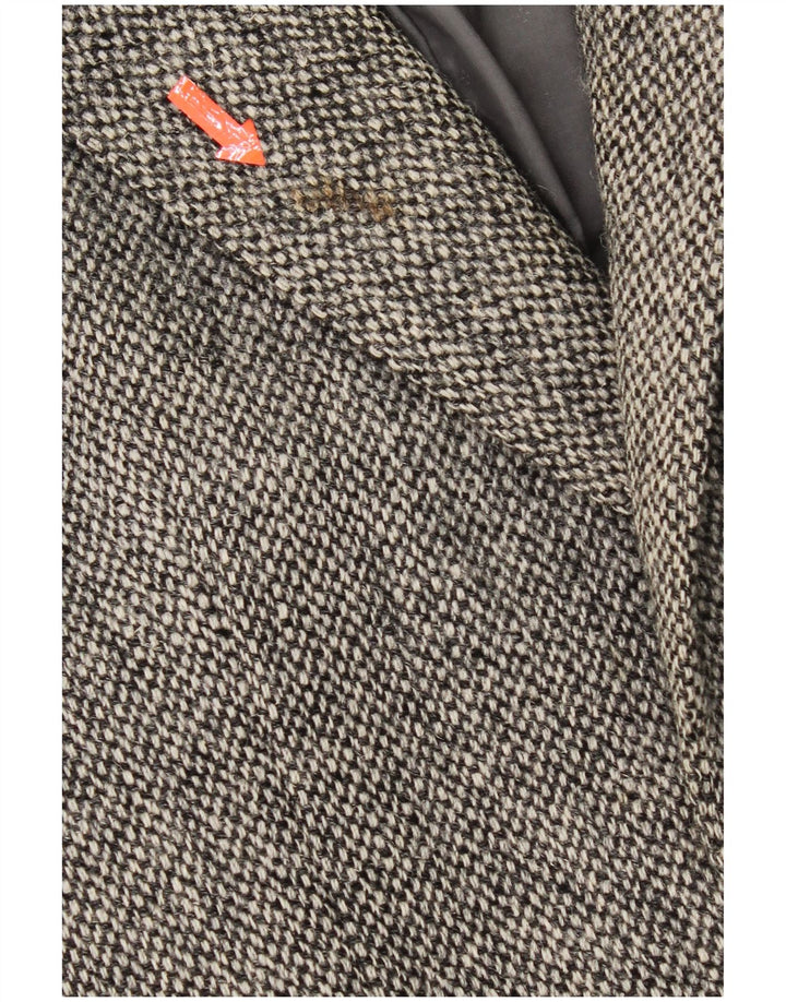 Centaur Mens Harris Tweed Blazer Jacket UK 38 Medium Grey Herringbone