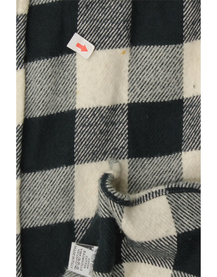Balmoral Mens Flannel Shirt Size 45 18 2XL Green Gingham
