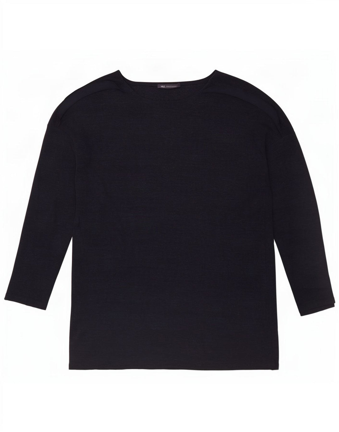 Marks & Spencer Womens Top Long Sleeve UK 14 Large Navy Blue Polyester