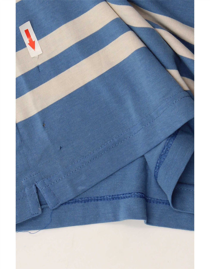 Puma Mens Polo Shirt Medium Blue Striped