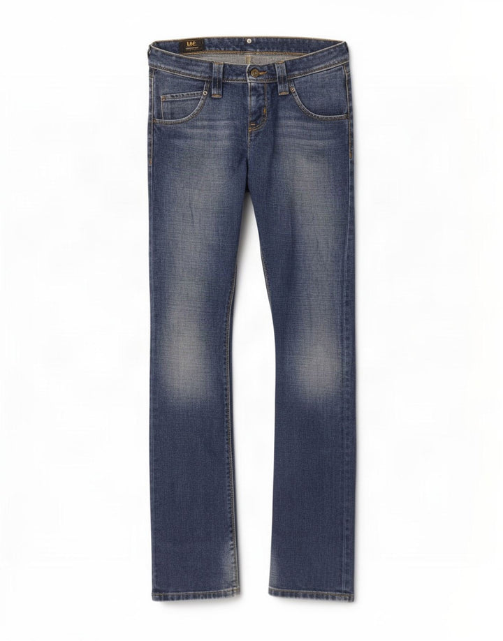 Lee Womens Maddox Bootcut Jeans W28 L35 Blue Cotton
