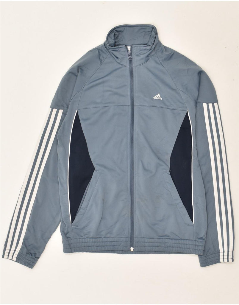 ADIDAS Mens Graphic Tracksuit Top Jacket UK 32/34 XS Blue Colourblock | Vintage Adidas | Thrift | Second-Hand Adidas | Used Clothing | Messina Hembry 