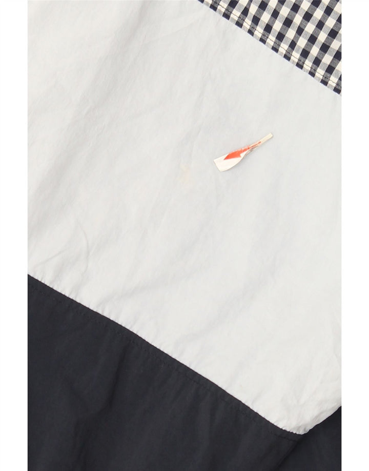 Lyle & Scott Mens Rain Jacket UK 46 3XL Navy Blue Colourblock Nylon