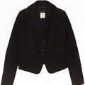 Patrizia Pepe Womens 2 Button Blazer Jacket IT 44 Medium Black Cotton