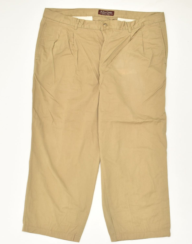 MARLBORO CLASSICS Mens Straight Chino Trousers  W40 L29 Beige Cotton | Vintage Marlboro Classics | Thrift | Second-Hand Marlboro Classics | Used Clothing | Messina Hembry 