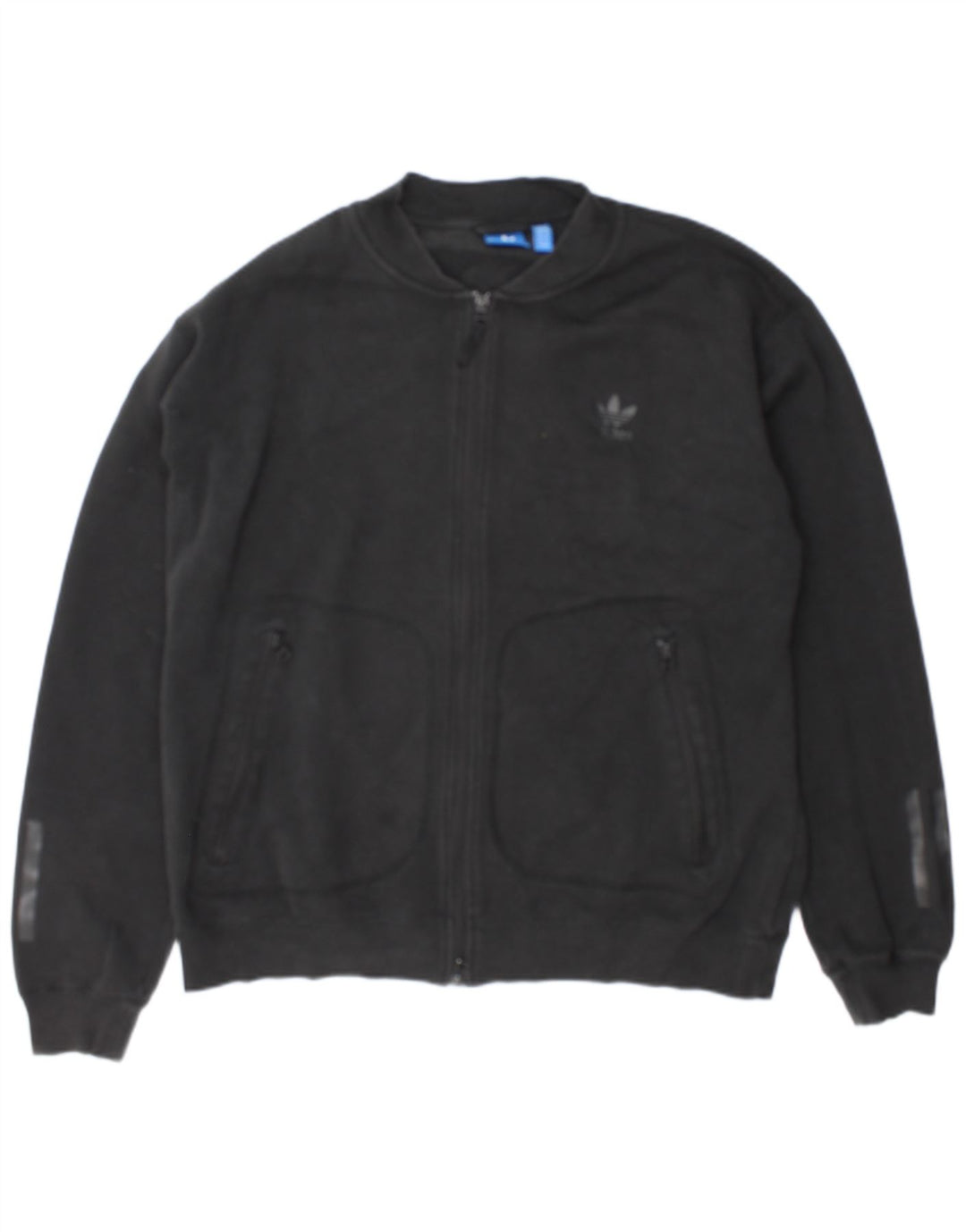 Adidas Mens Tracksuit Top Jacket XL Black Cotton