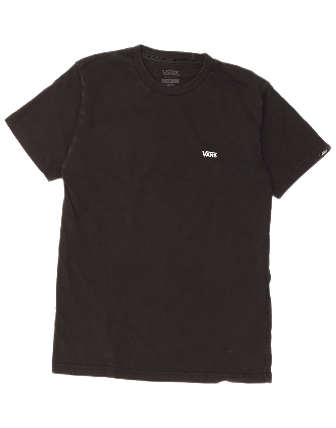 Vans Mens Classic Fit T-Shirt Top Small Black Cotton