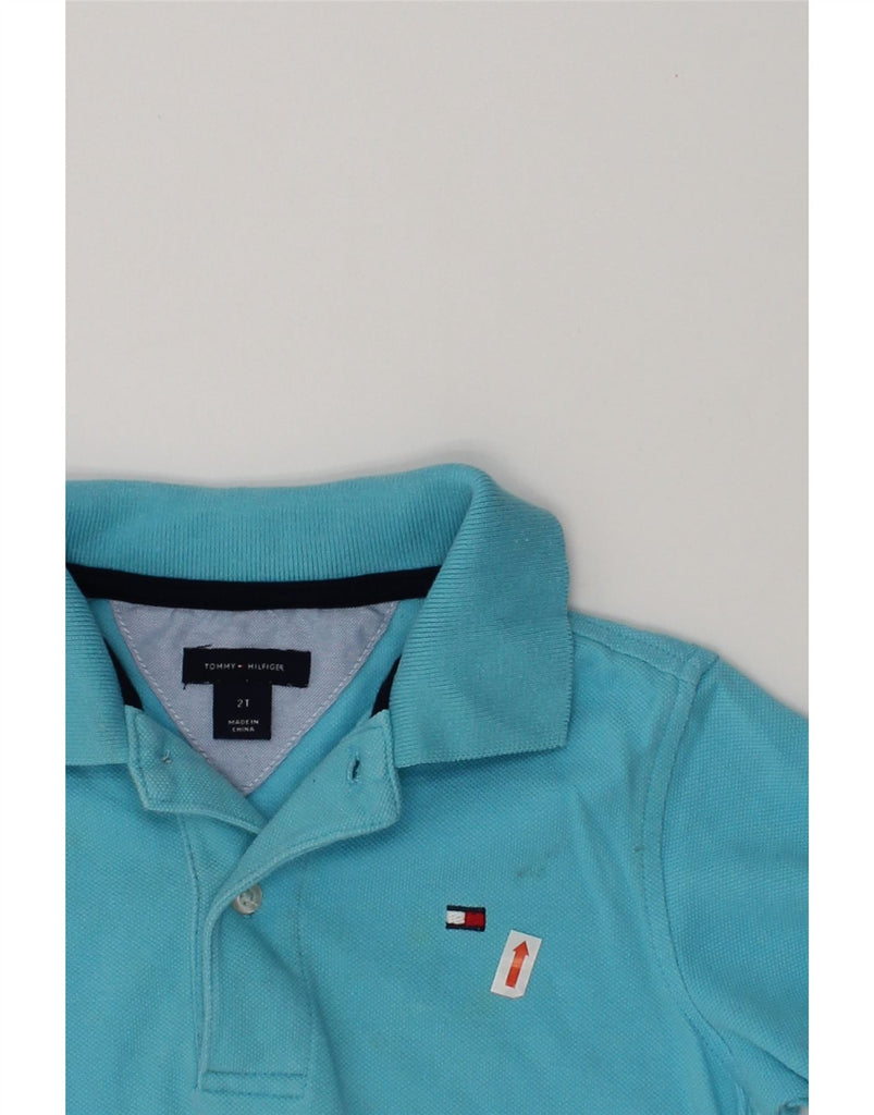 TOMMY HILFIGER Baby Boys Polo Shirt 18-24 Months Blue Cotton | Vintage Tommy Hilfiger | Thrift | Second-Hand Tommy Hilfiger | Used Clothing | Messina Hembry 