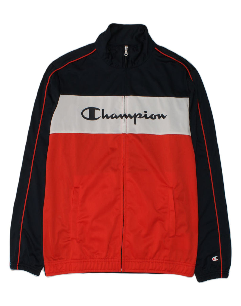 CHAMPION Boys Graphic Tracksuit Top Jacket 13-14 Years XL Navy Blue | Vintage Champion | Thrift | Second-Hand Champion | Used Clothing | Messina Hembry 