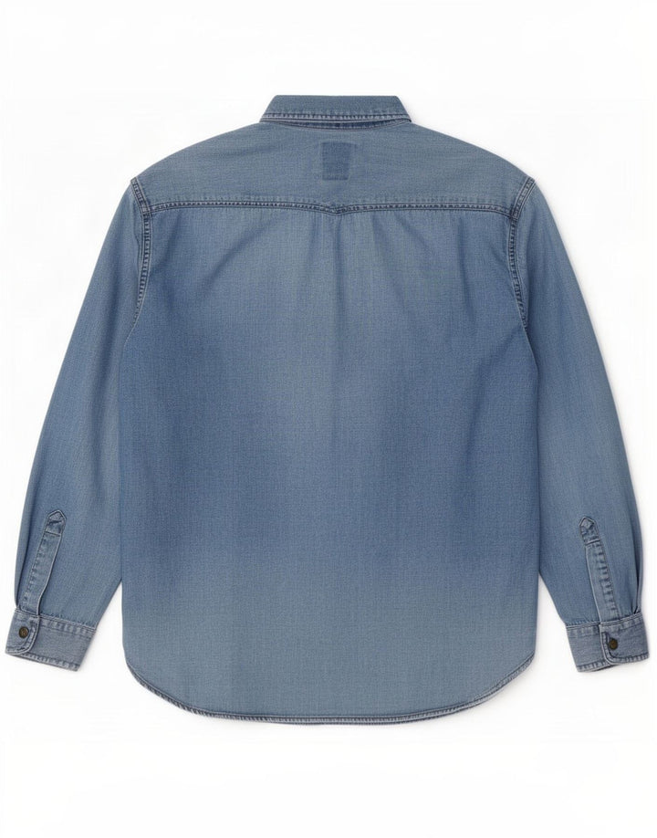 Casucci Mens Denim Shirt Small Blue