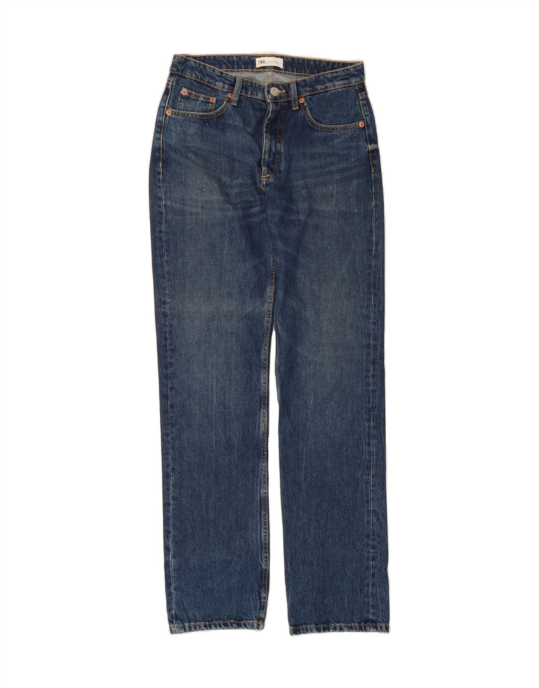 ZARA Womens Straight Jeans EU 38 Small W28 L35 Blue Vintage Zara and Second-Hand Zara from Messina Hembry 