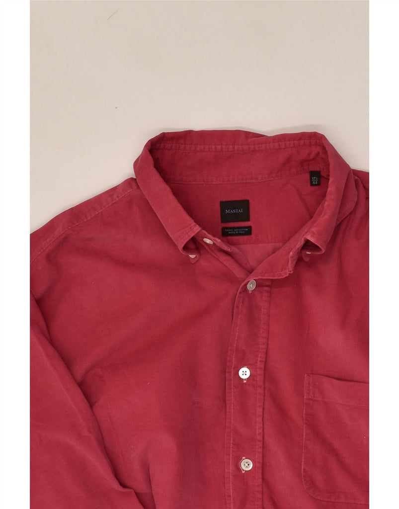 VINTAGE Mens Shirt Size 17 1/2 44 XL Red Cotton | Vintage Vintage | Thrift | Second-Hand Vintage | Used Clothing | Messina Hembry 