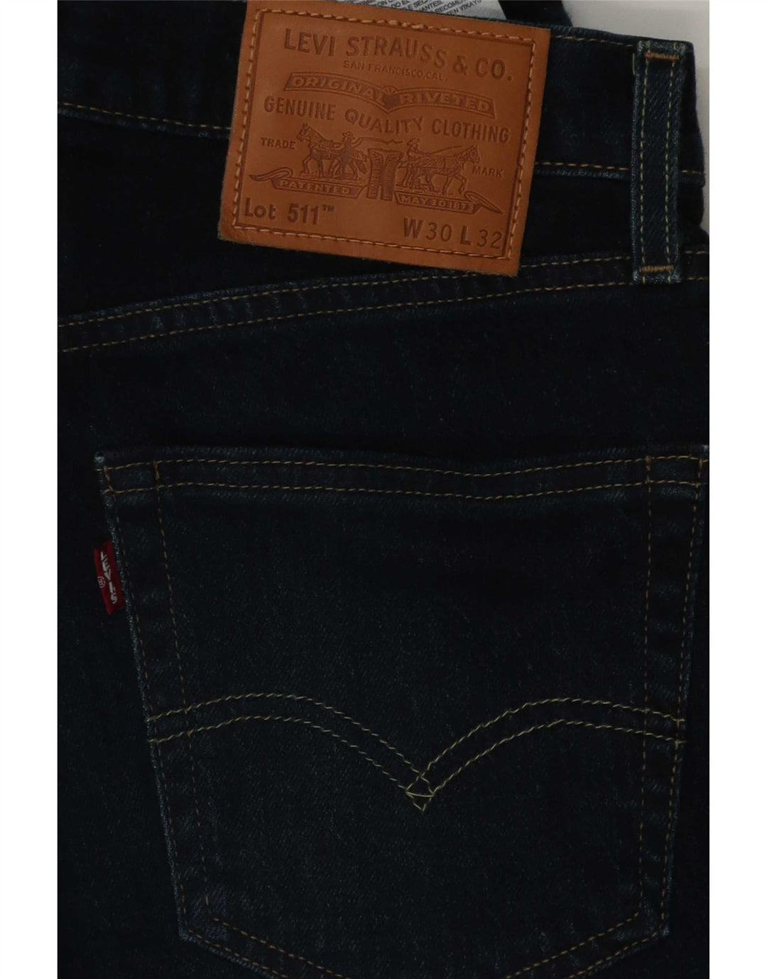 Levi's Mens 511 Slim Jeans W30 L32 Navy Blue Cotton