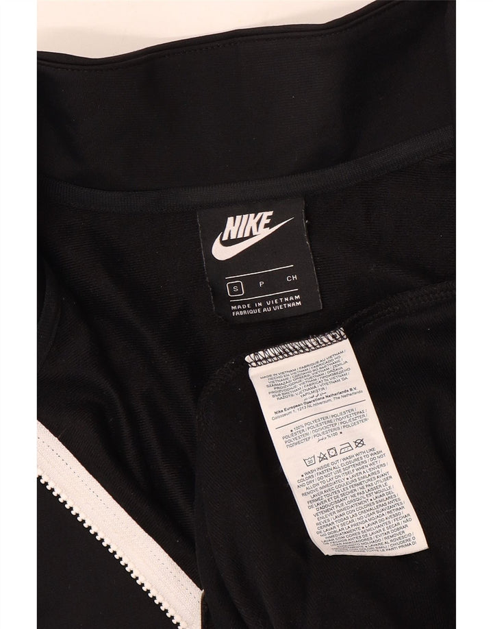 NIKE Womens Tracksuit Top Jacket UK 10 Small Black Polyester