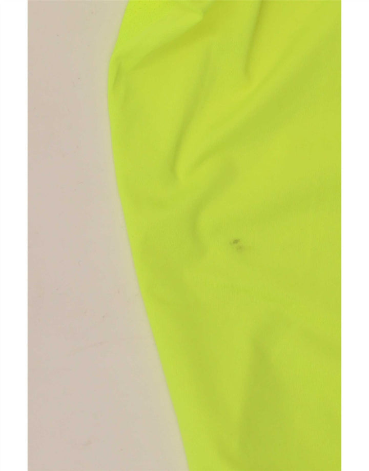 Nike Womens Dri Fit Graphic Vest Top UK 12 Medium Yellow