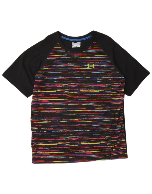 Under Armour Mens Heat Gear T-Shirt Top 2XL Black Flecked