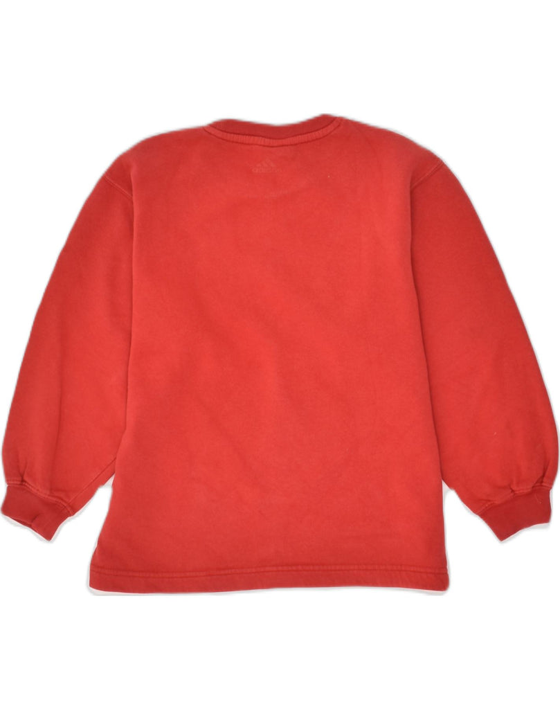 ADIDAS Boys Graphic Sweatshirt Jumper 7-8 Years Red Cotton | Vintage Adidas | Thrift | Second-Hand Adidas | Used Clothing | Messina Hembry 