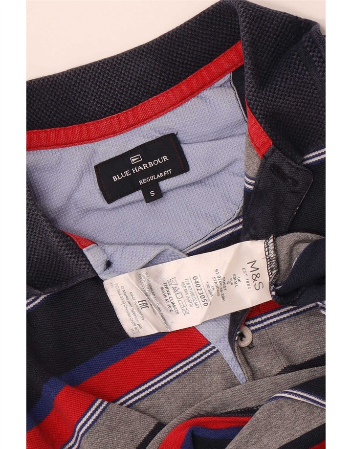 Marks & Spencer Mens Blue Harbour Polo Shirt Small Multicoloured Striped