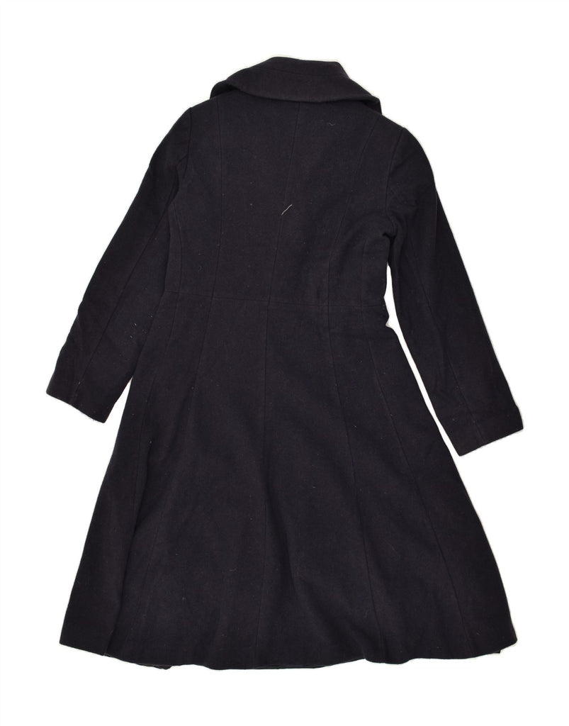 LAURA ASHLEY Womens Overcoat UK 10 Small Navy Blue Wool | Vintage Laura Ashley | Thrift | Second-Hand Laura Ashley | Used Clothing | Messina Hembry 