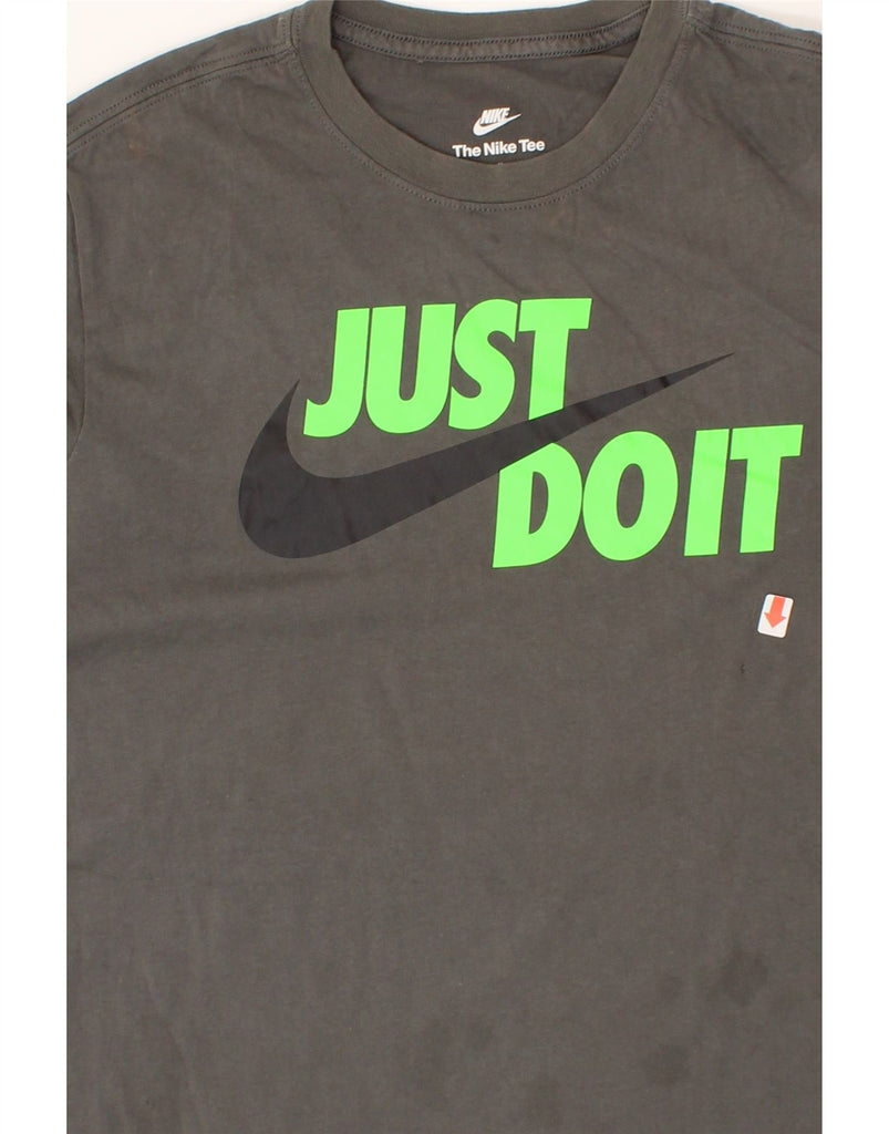 NIKE Mens Graphic T-Shirt Top Medium Grey Cotton Vintage Nike and Second-Hand Nike from Messina Hembry 