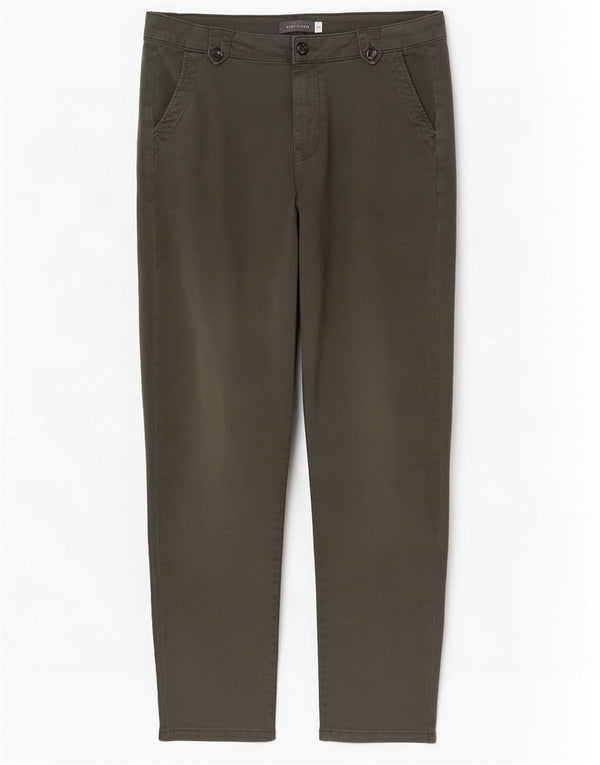 MINT VELVET Womens Tapered Chino Trousers UK 12 Medium W32 L28 Khaki Cotton