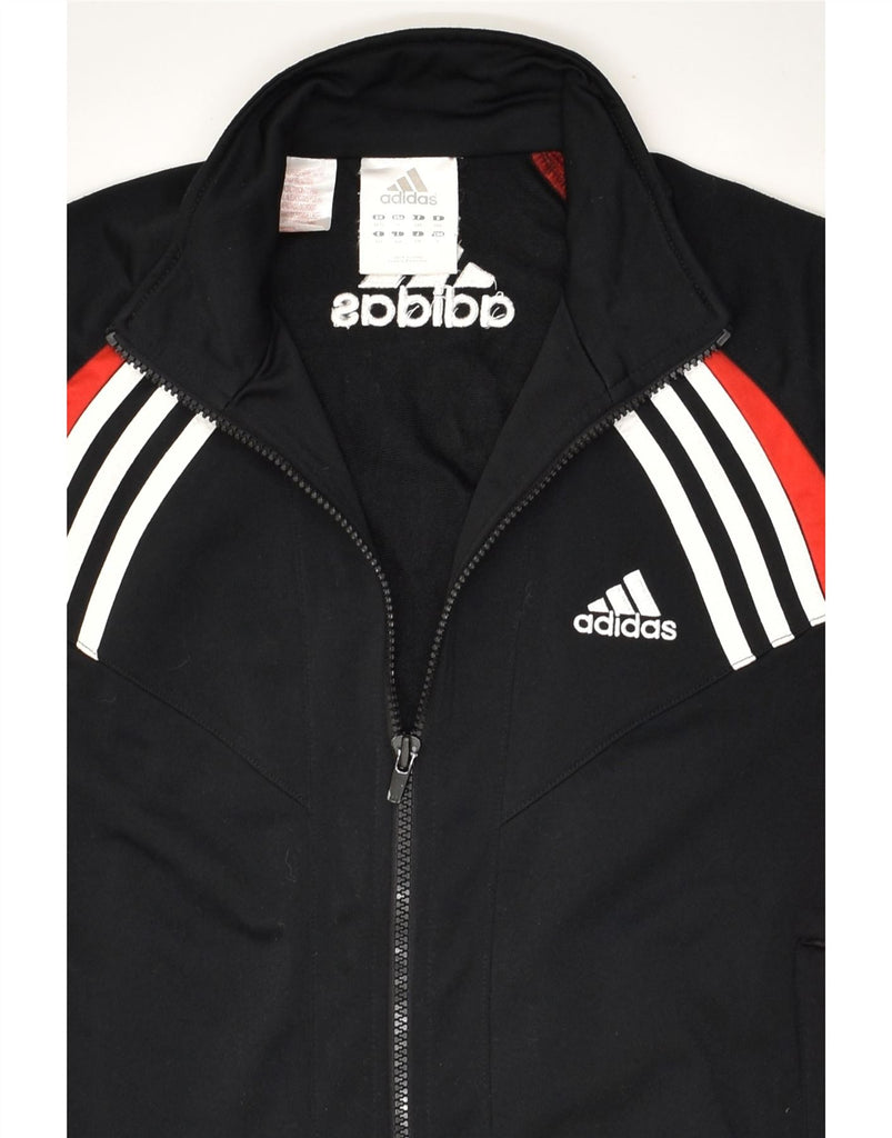 ADIDAS Boys Graphic Tracksuit Top Jacket 11-12 Years Black Colourblock | Vintage Adidas | Thrift | Second-Hand Adidas | Used Clothing | Messina Hembry 