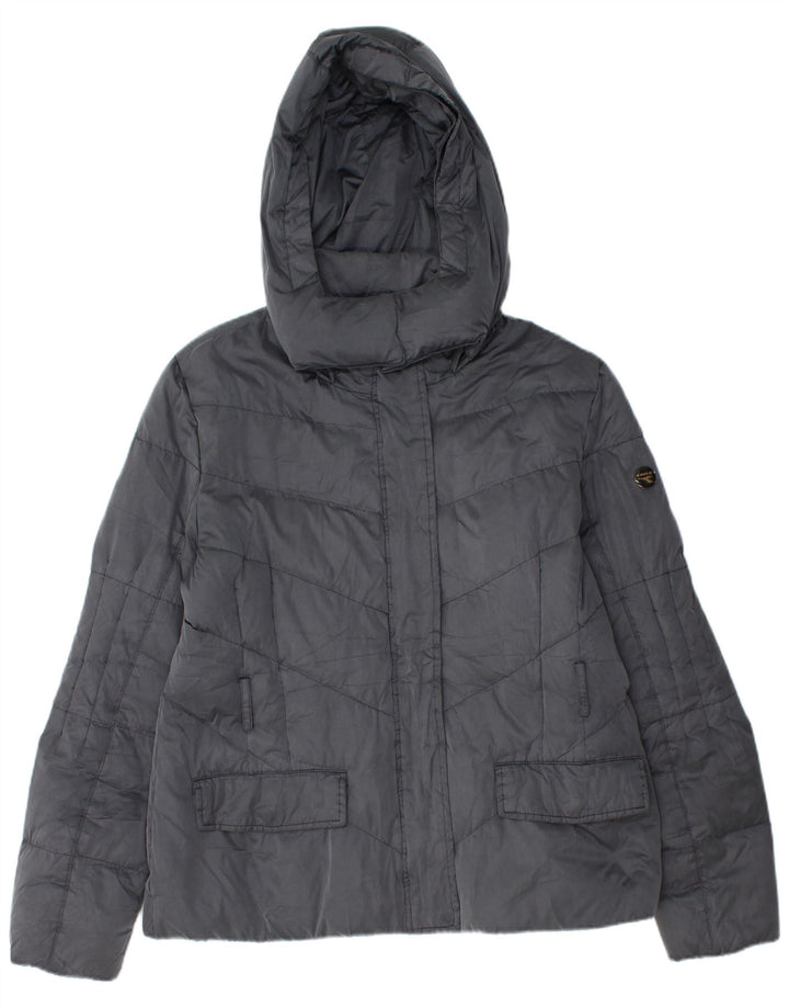 DIADORA Womens Hooded Padded Jacket UK 18 XL Grey Polyester