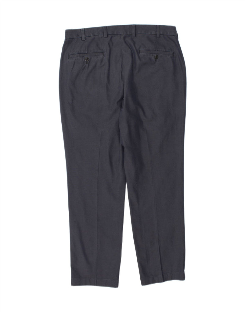 BROOKS BROTHERS Mens Clark Straight Chino Trousers W35 L30 Navy Blue Vintage Brooks Brothers and Second-Hand Brooks Brothers from Messina Hembry 