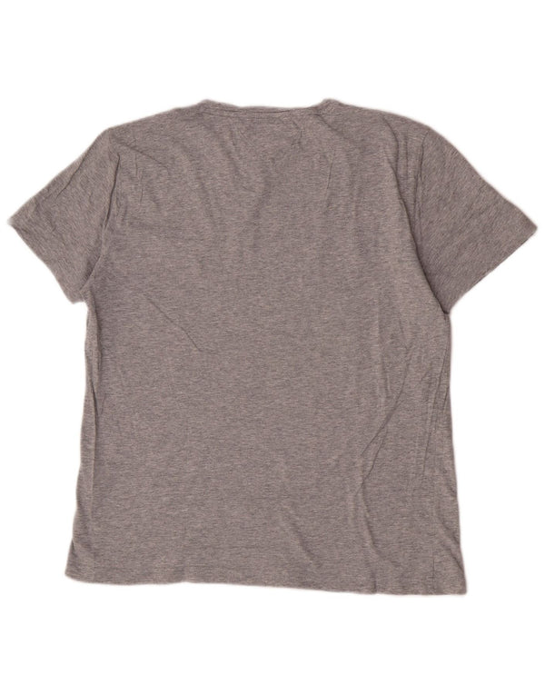Tommy Hilfiger Womens Short Sleeve Graphic T-Shirt Top Large Grey Cotton