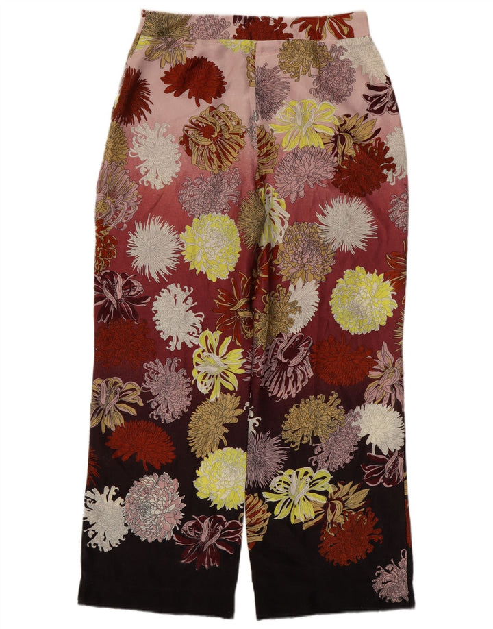 ZARA Womens Wide Leg Trousers W28 L29 Multicoloured Floral