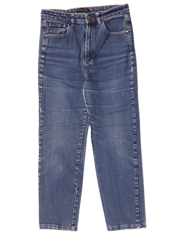 Massimo Dutti Womens High Waist Cropped Jeans EU 40 Medium W30 L26 Blue