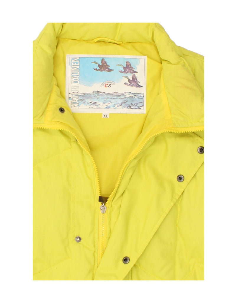 VINTAGE Mens Padded Gilet UK 42 XL Yellow Polyester | Vintage Vintage | Thrift | Second-Hand Vintage | Used Clothing | Messina Hembry 