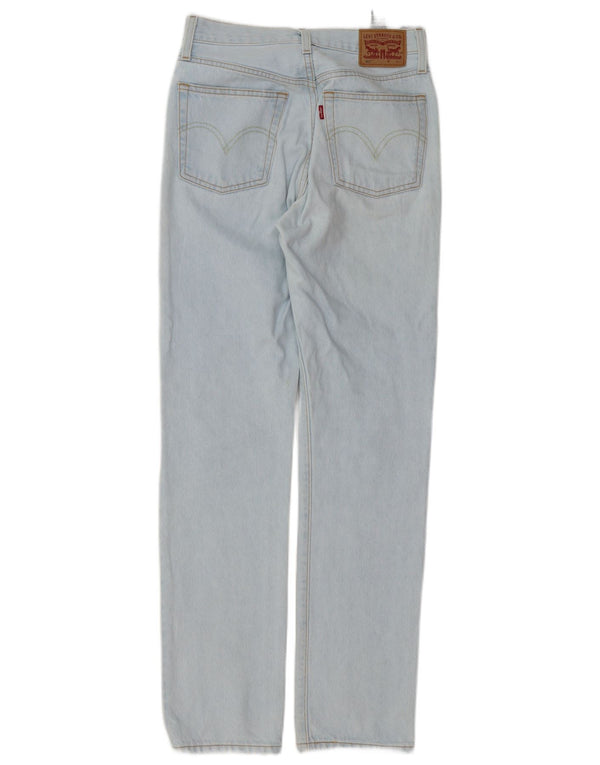 Levi's Womens 501 Straight Jeans W25 L32 Blue Cotton