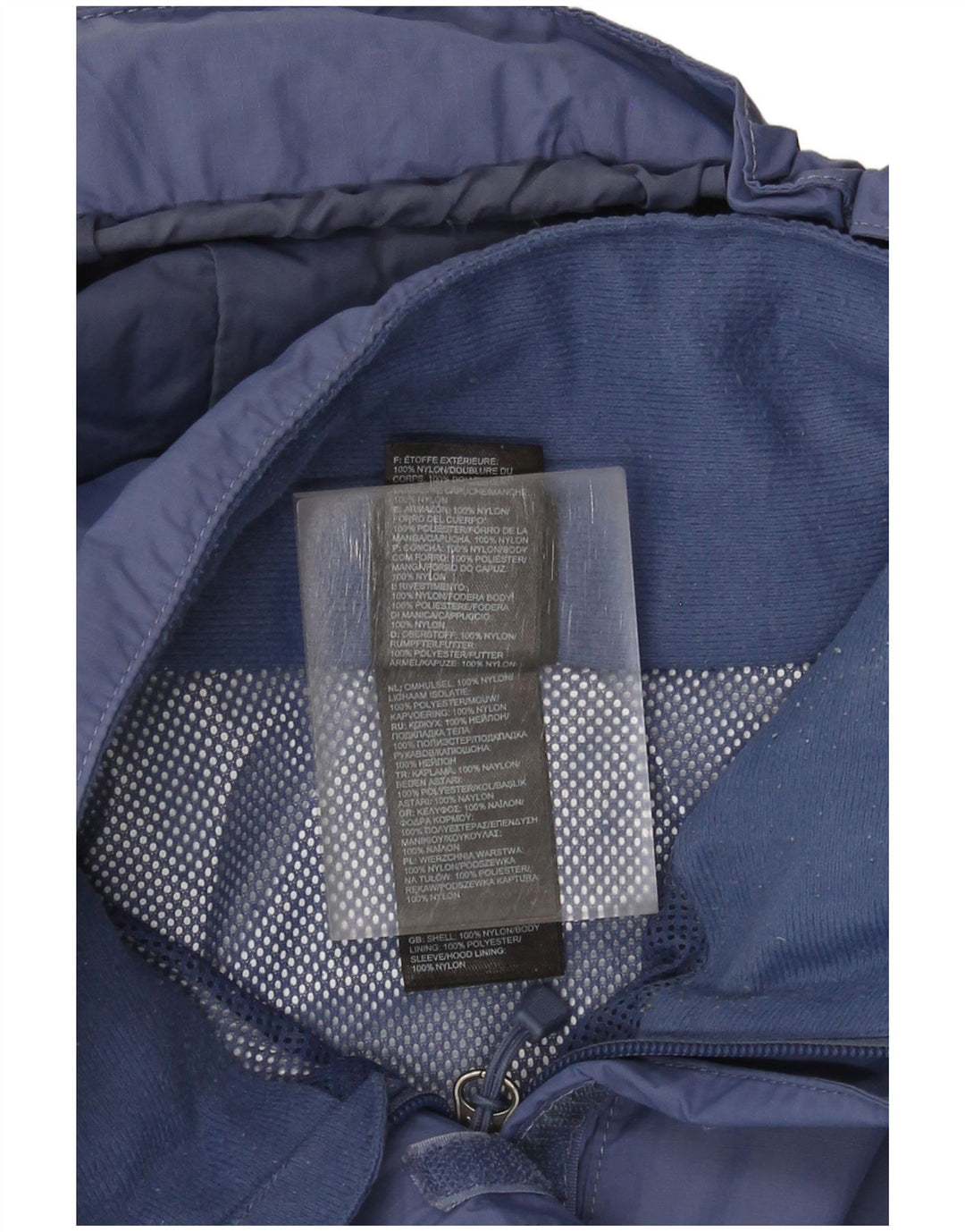 The North Face Womens Hooded Rain Jacket UK 16 Large Blue Nylon