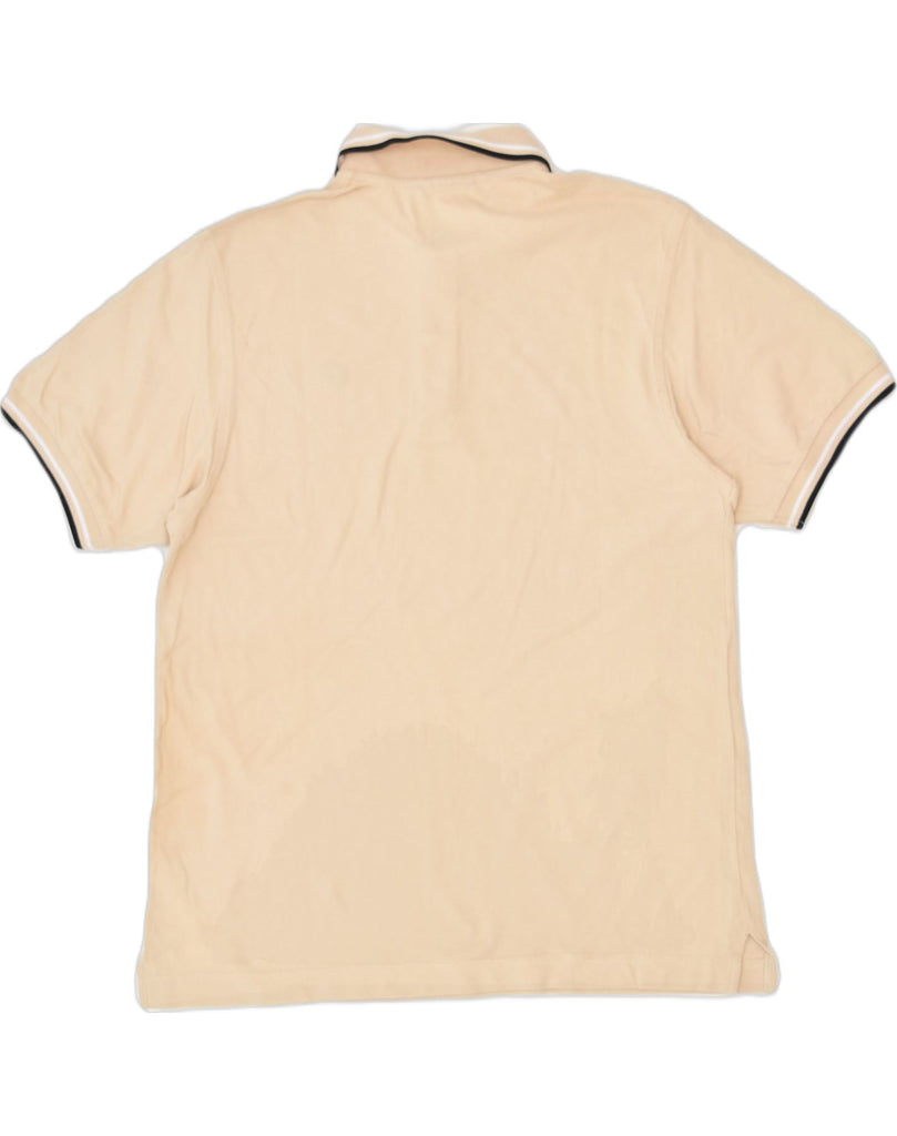 LOTTO Mens Polo Shirt Large Beige Cotton | Vintage | Thrift | Second-Hand | Used Clothing | Messina Hembry 