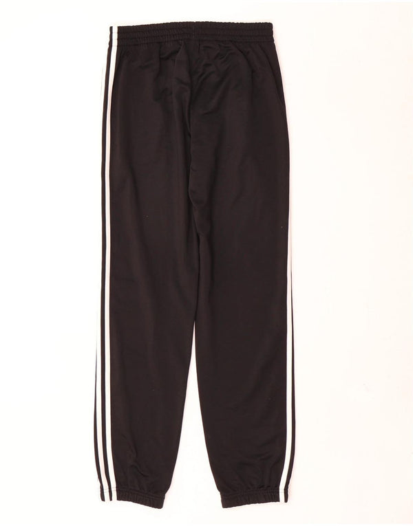 ADIDAS Boys Tracksuit Trousers Joggers 12-13 Years  Black Polyester