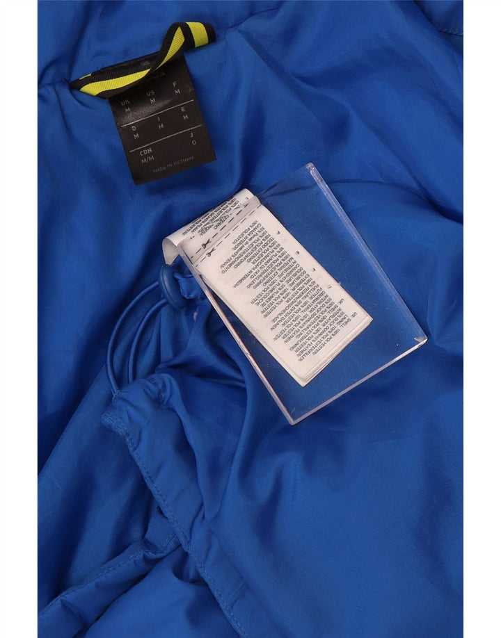 Adidas Mens Padded Jacket UK 38 Medium Blue Polyester