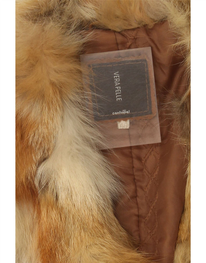 Conbipel Womens Suede Jacket IT 48 XL Beige Leather