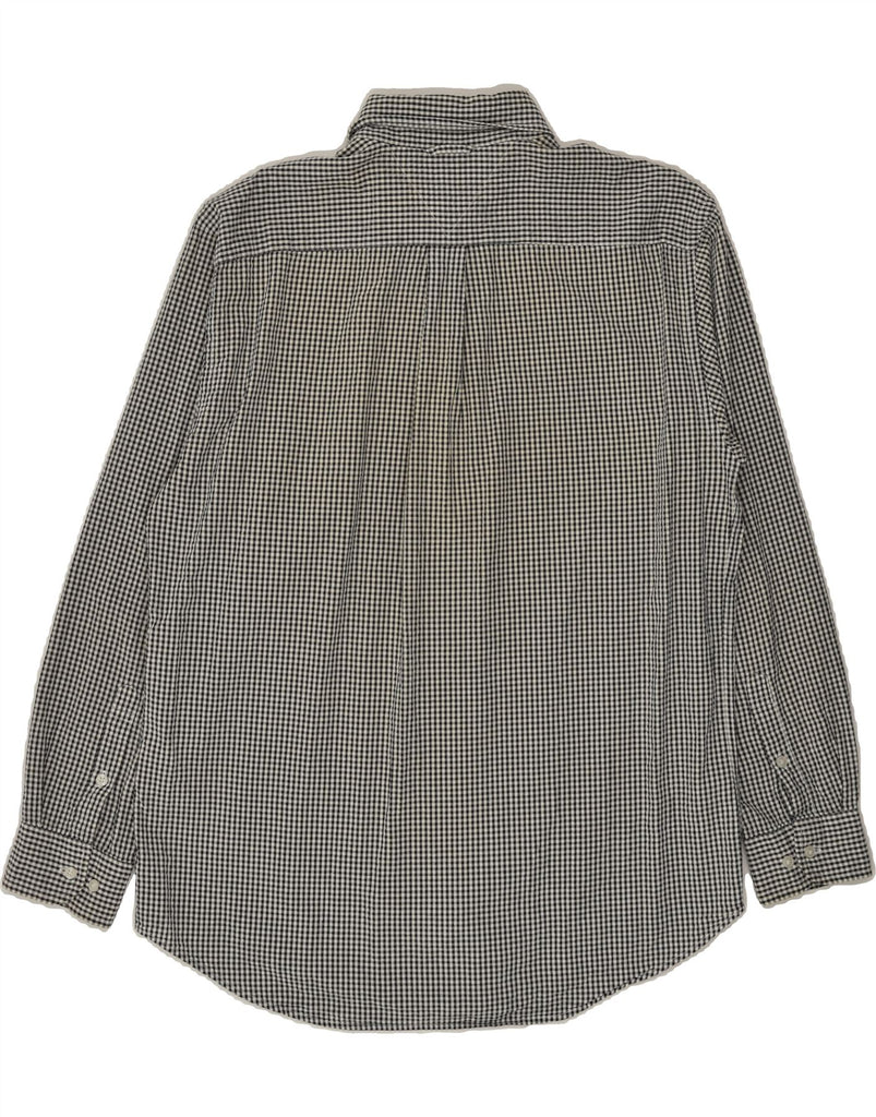 TOMMY HILFIGER Mens Shirt Large Grey Gingham Cotton | Vintage Tommy Hilfiger | Thrift | Second-Hand Tommy Hilfiger | Used Clothing | Messina Hembry 