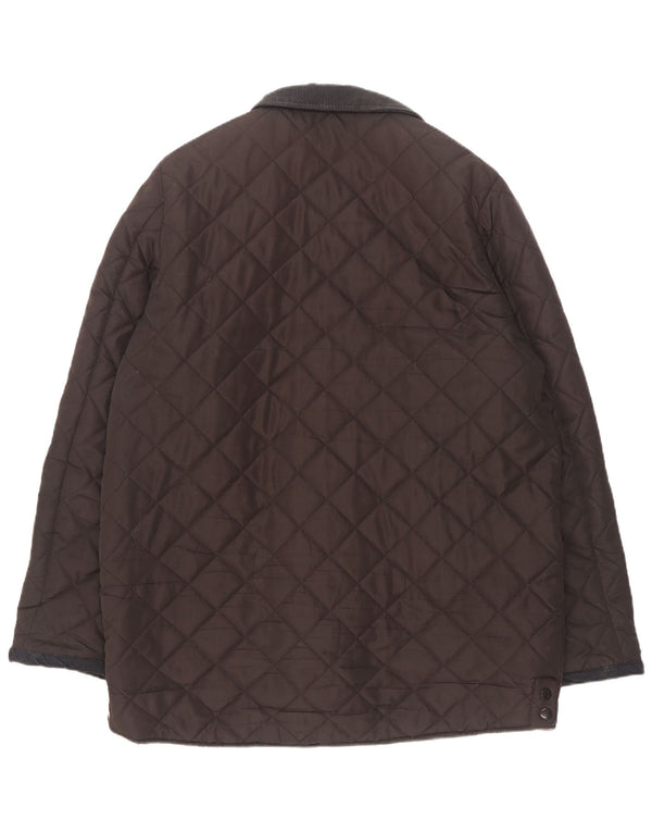 Pierre Cardin Mens Quilted Jacket UK 44 2XL Brown Polyester